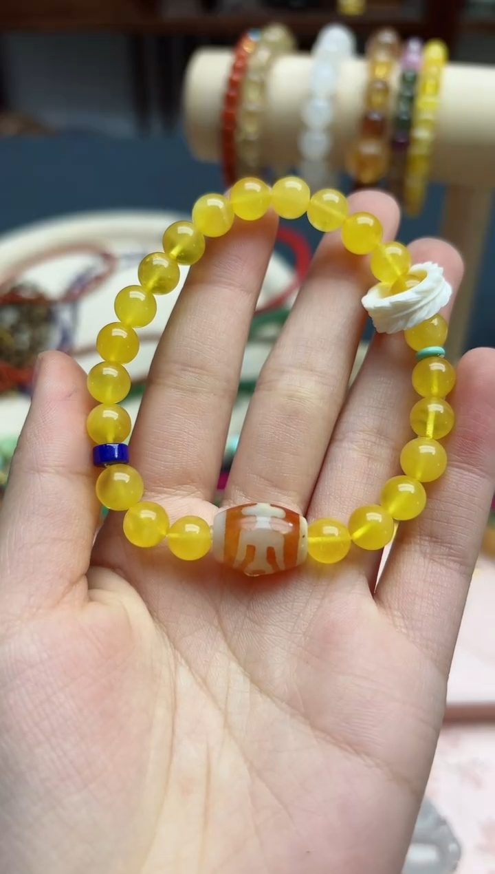 【闪购商品】蜜蜡裸石未镶嵌蜜蜡多宝手串*1 YX