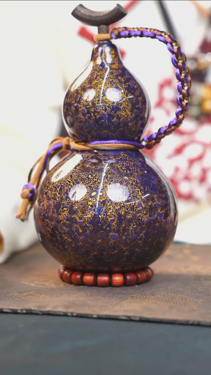 【闪购商品】DD209漆艺酒葫芦不包手串及旋转底座