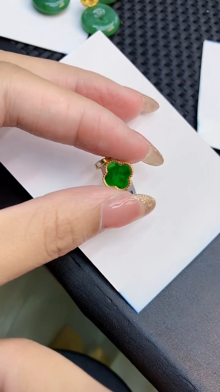 翡翠银S925镶嵌颈饰            8