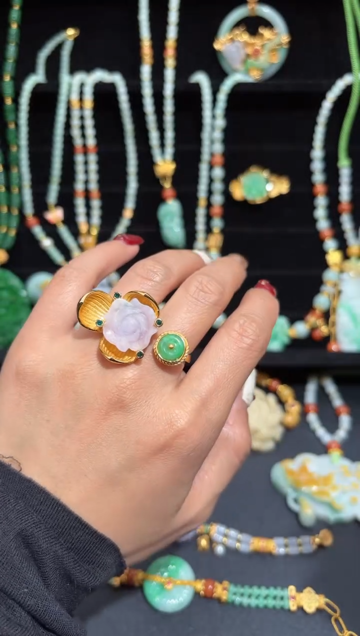 【闪购商品】翡翠颈饰银S925镶嵌花/支持复检/一件