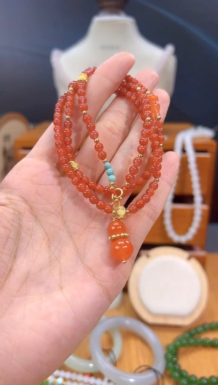 颈饰未镶嵌南红玛瑙多样性拍一发一 cg