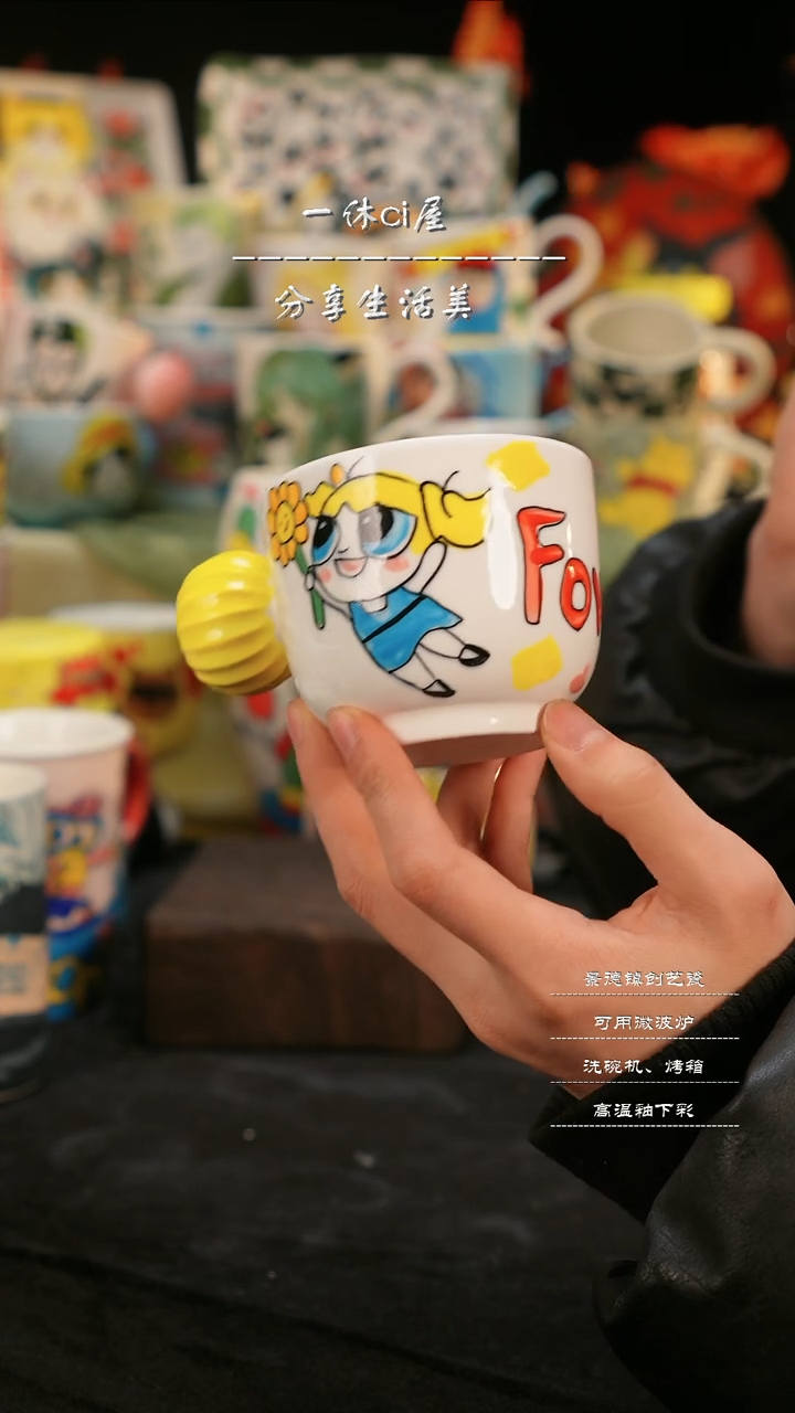 【闪购商品】摆件亲工手绘陶瓷-