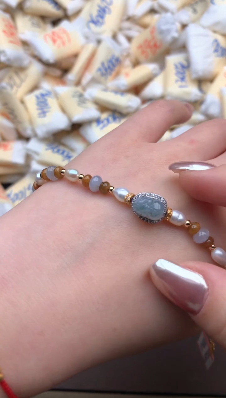 【闪购商品】翡翠手链银S925镶嵌一