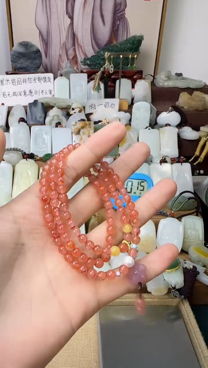 玛瑙/玉髓颈饰未镶嵌手串