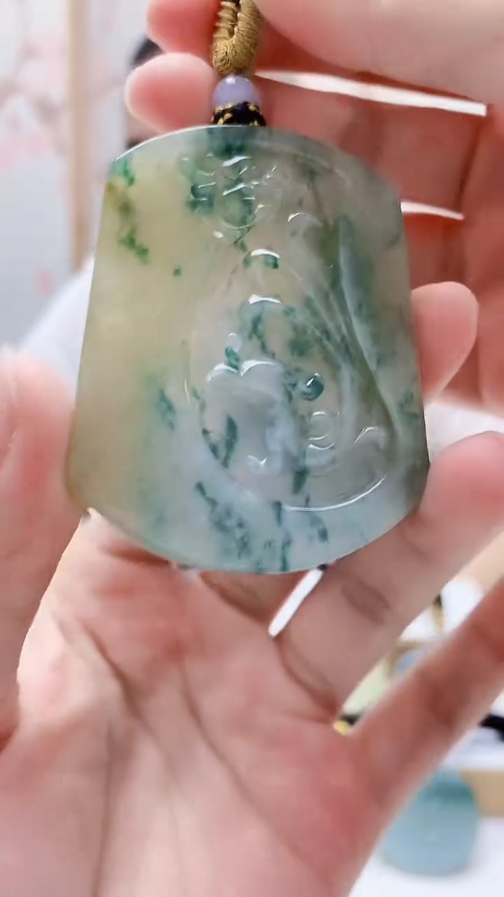 未镶嵌定制翡翠5167lr-毛货挂件32