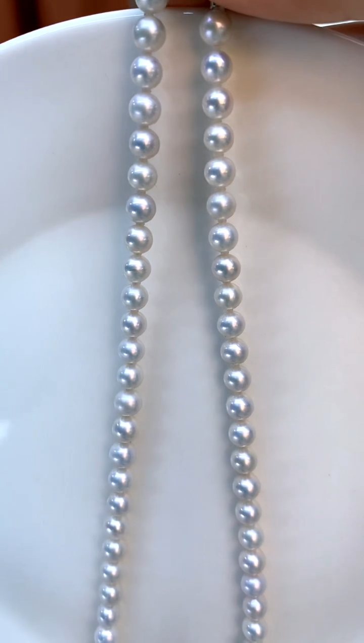 【闪购商品】淡水珍珠项链银S925镶嵌6-7