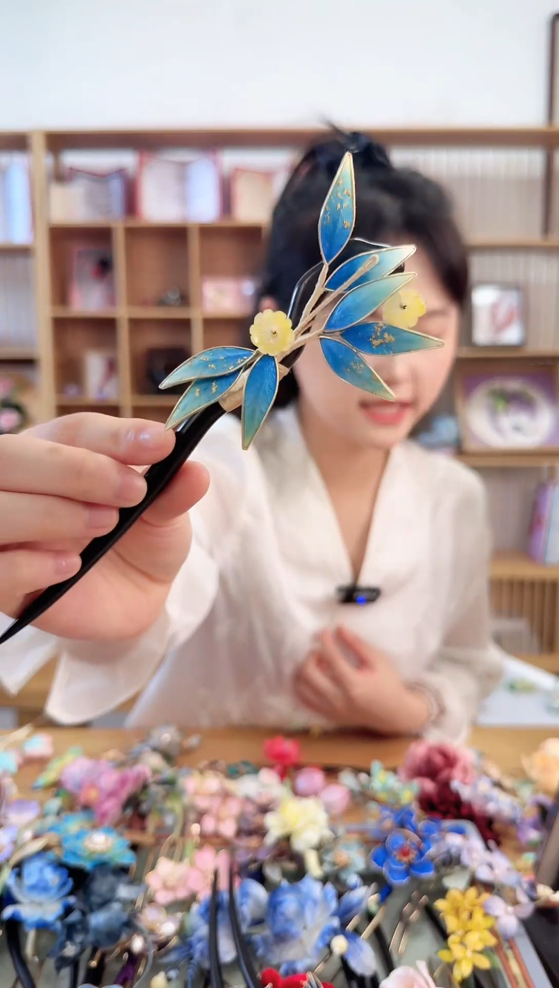 非金属无竹叶发簪