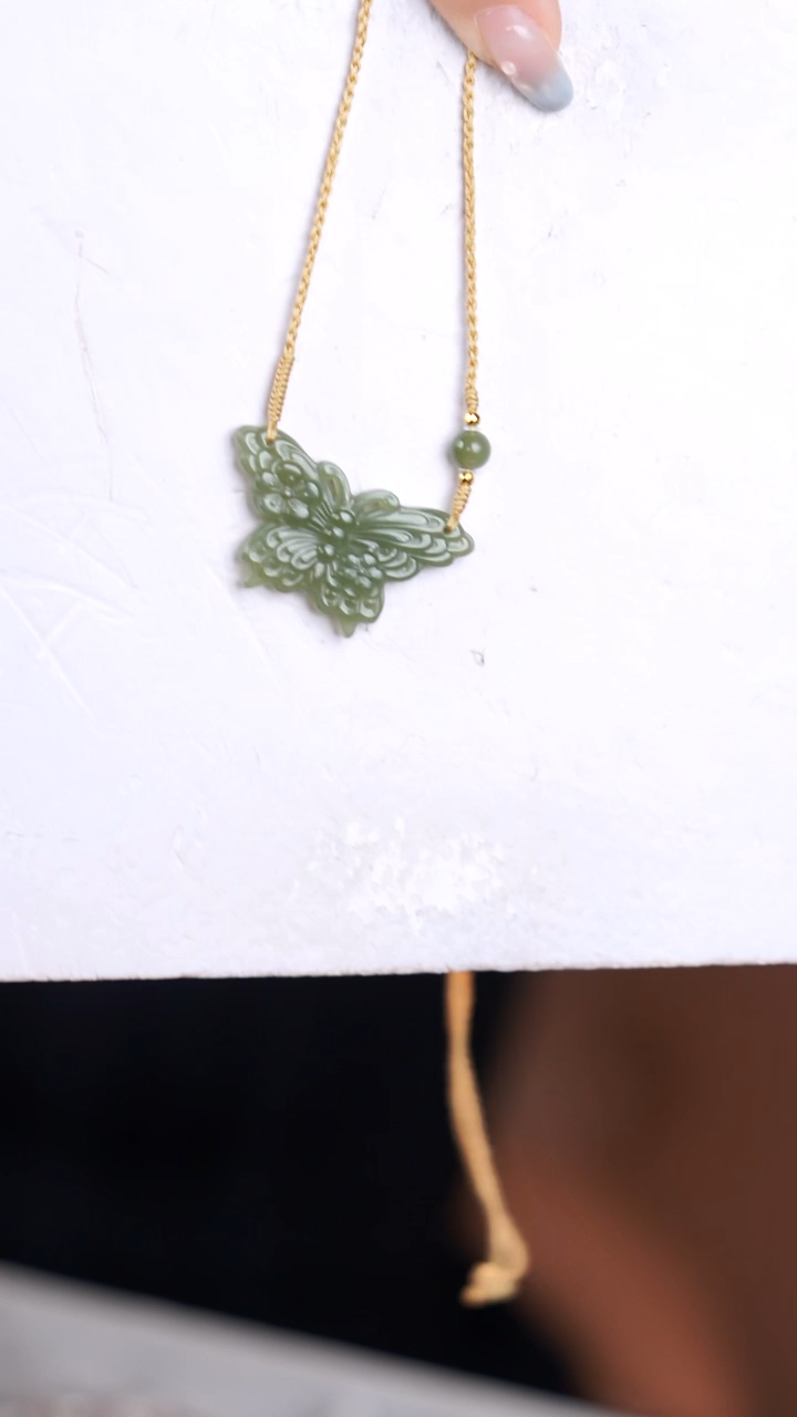 和田玉银S925镶嵌颈饰@@@@@@