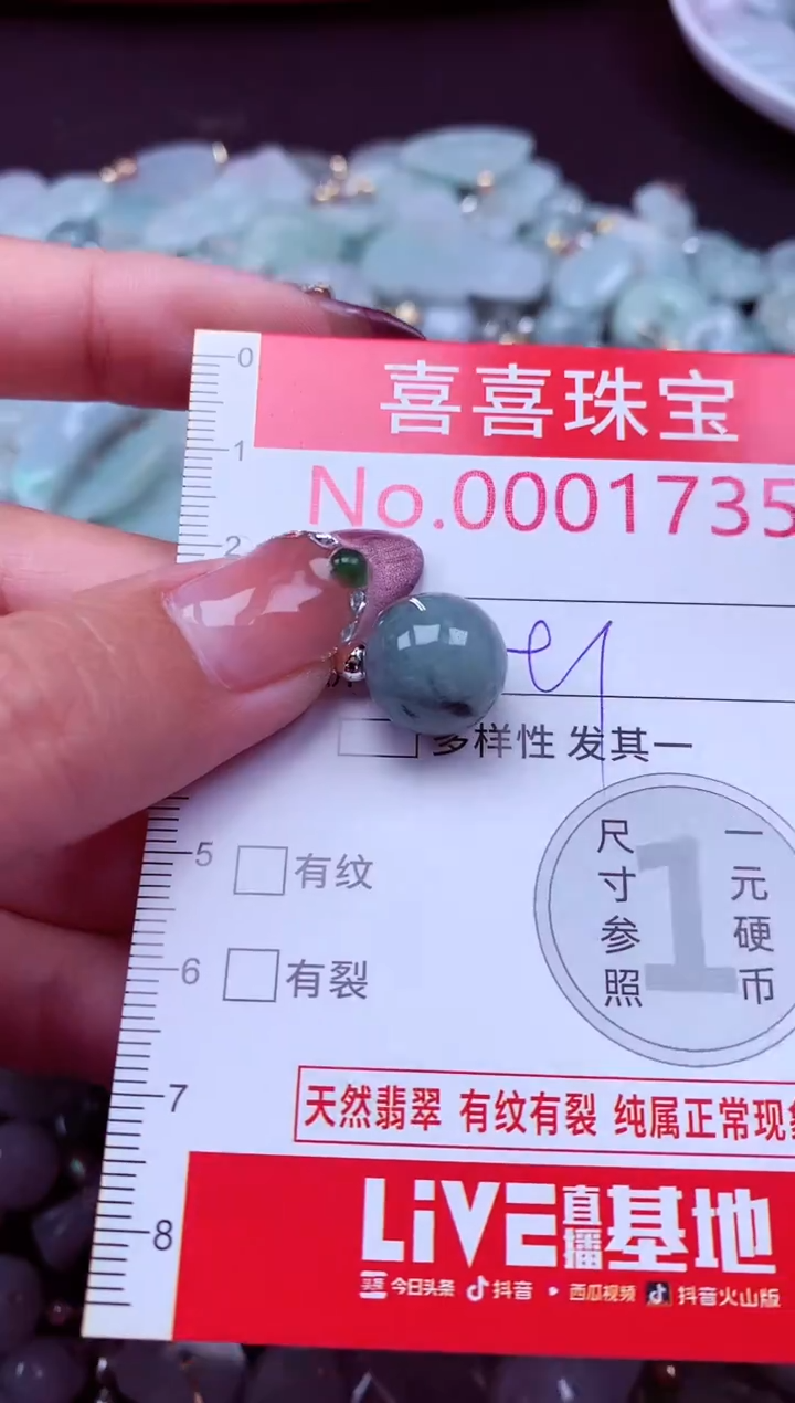 吊坠(不含链)未镶嵌翡翠1735