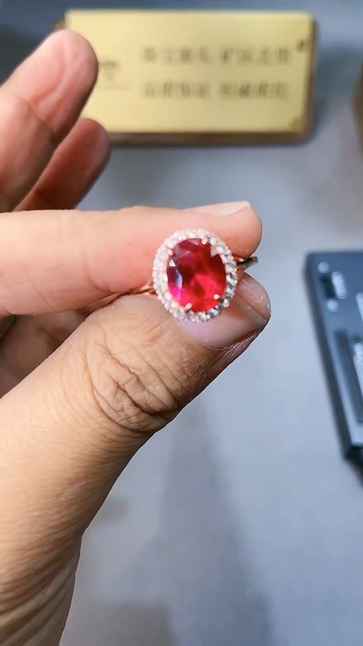 【闪购商品】红宝石戒指银S925镶嵌354