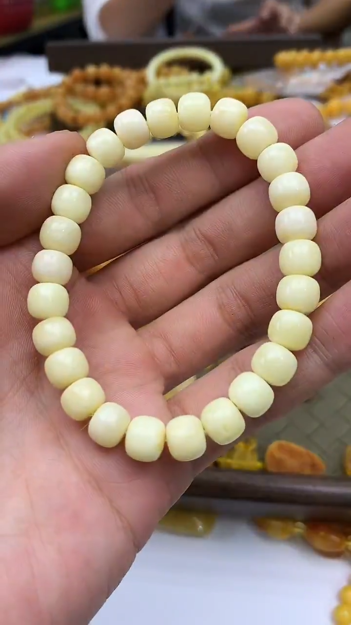 裸石蜜蜡未镶嵌手串卡8