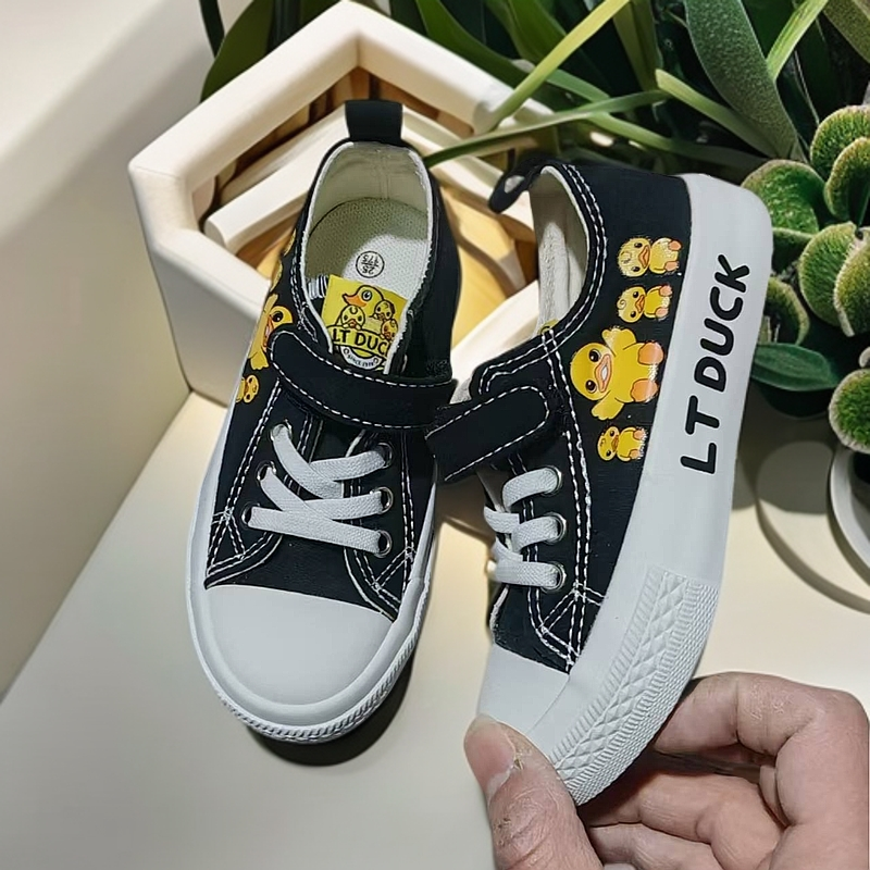 1125儿童帆布鞋男童低帮板鞋春秋新款女童鞋子学生布鞋潮款