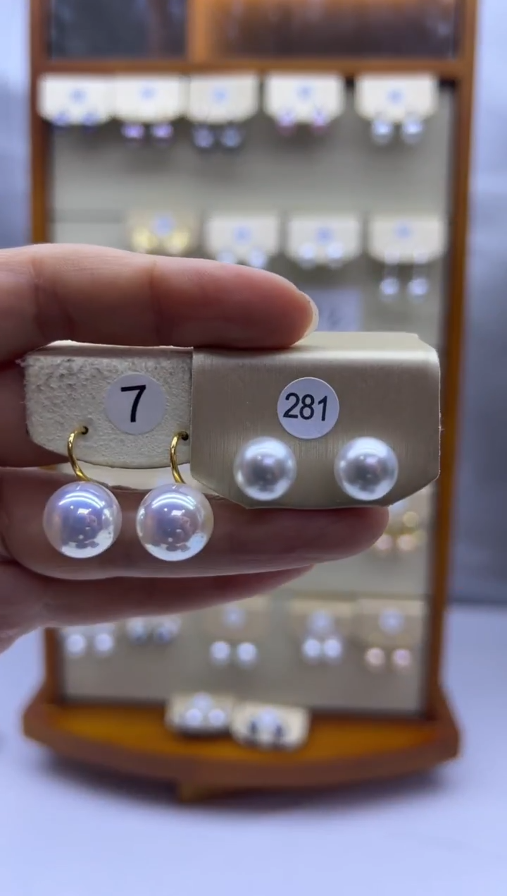 未镶嵌耳饰淡水珍珠7-281