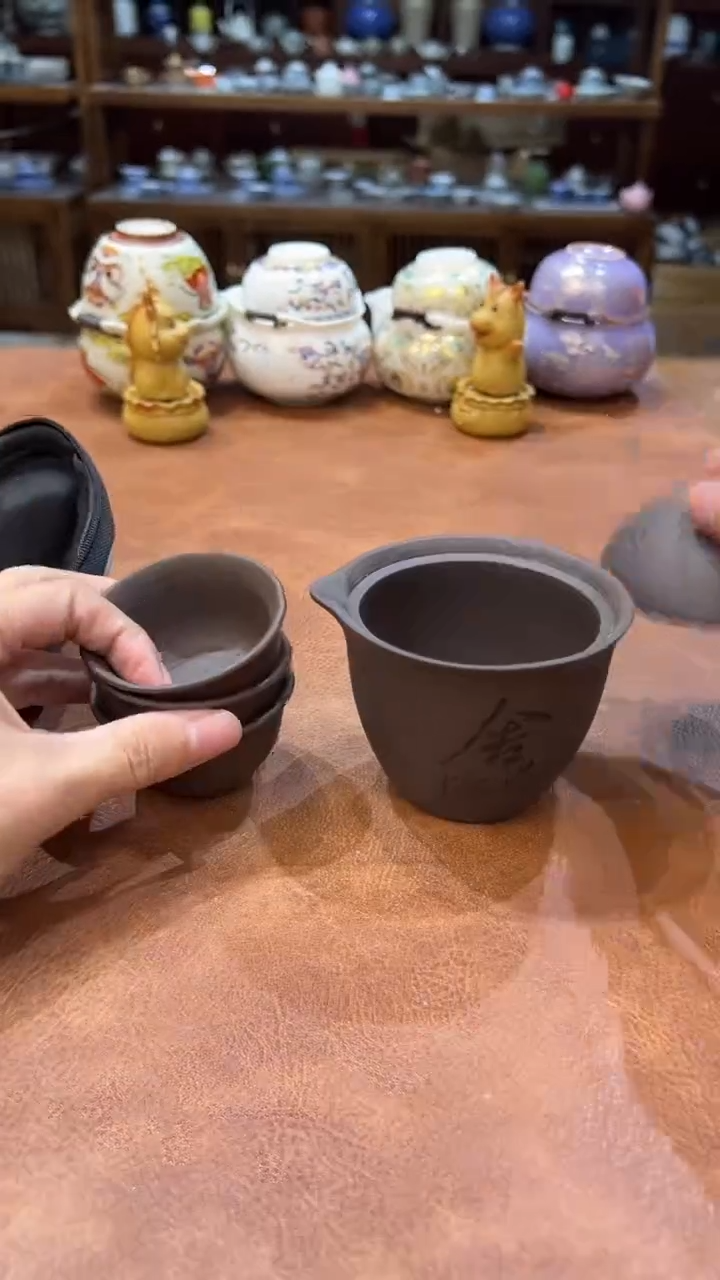 真的很便宜会开片的旅行茶具