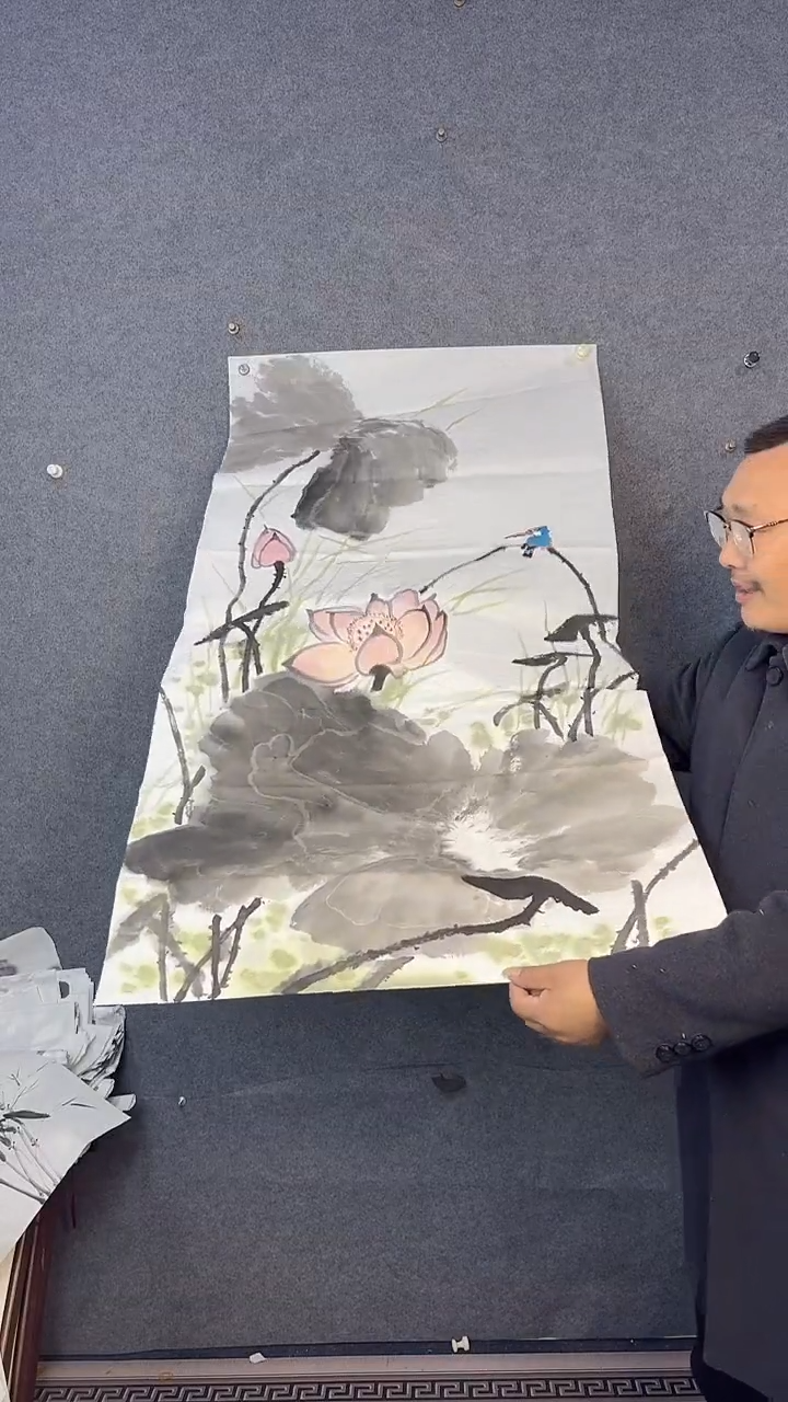 国画136*68吴铁成作品