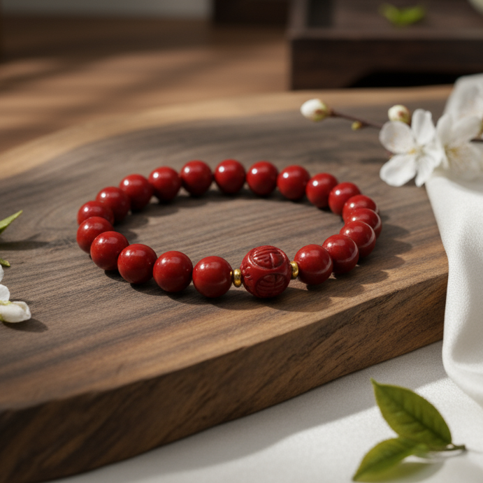 含辰砂工艺品朱砂有求必应手链S101