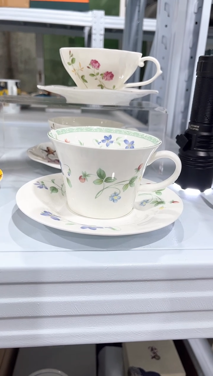 杯子陶（简装）咖啡杯碟一套