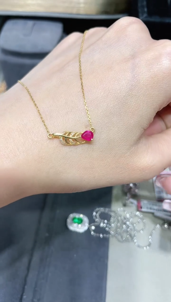 【闪购商品】红宝石项链18K金镶嵌·