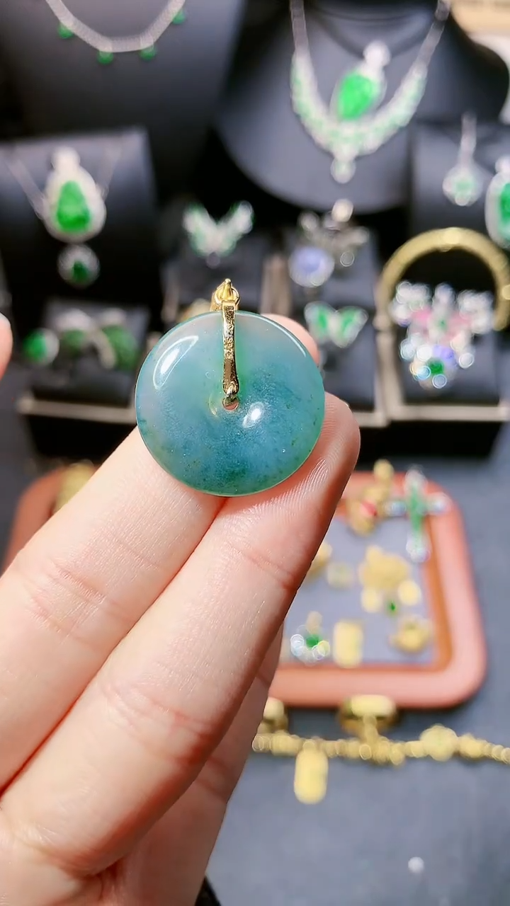 【闪购商品】翡翠颈饰银S925镶嵌吊坠