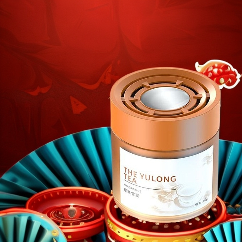 高级香水持久留香车内净化空气异味杯架香薰固体香膏车载香薰膏