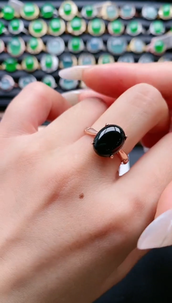 【闪购商品】翡翠戒指银S925镶嵌111111