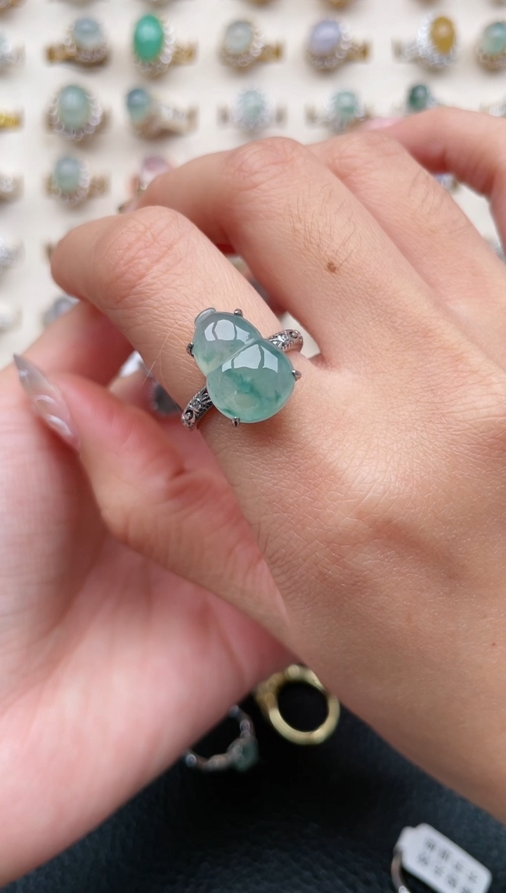 【闪购商品】翡翠戒指银S925镶嵌1111