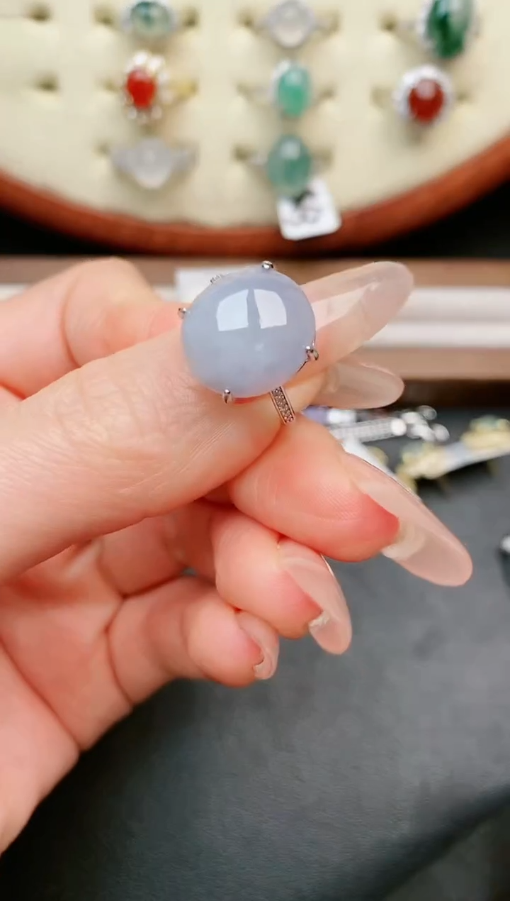 【闪购商品】翡翠戒指银S925镶嵌....