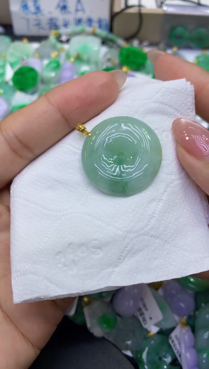 颈饰未镶嵌翡翠天然缅甸A货翡翠