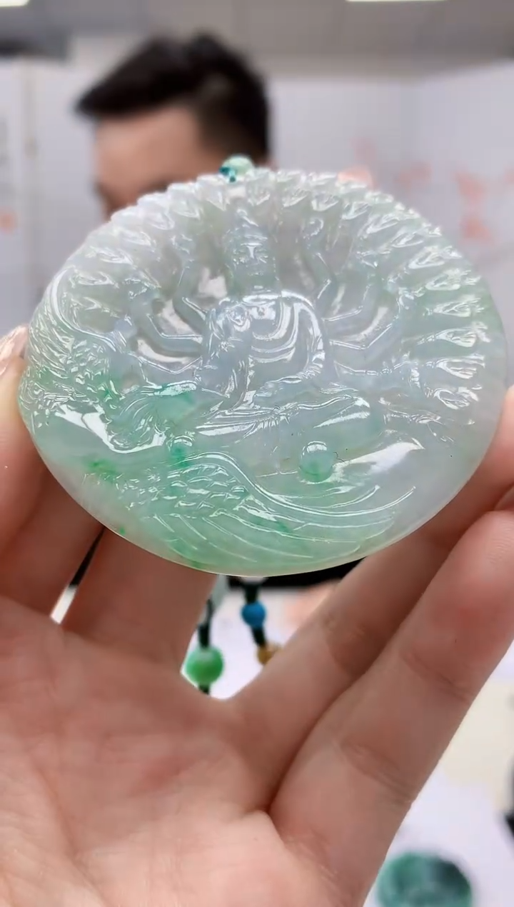 【闪购商品】定制翡翠未镶嵌1502jw-毛货挂件25