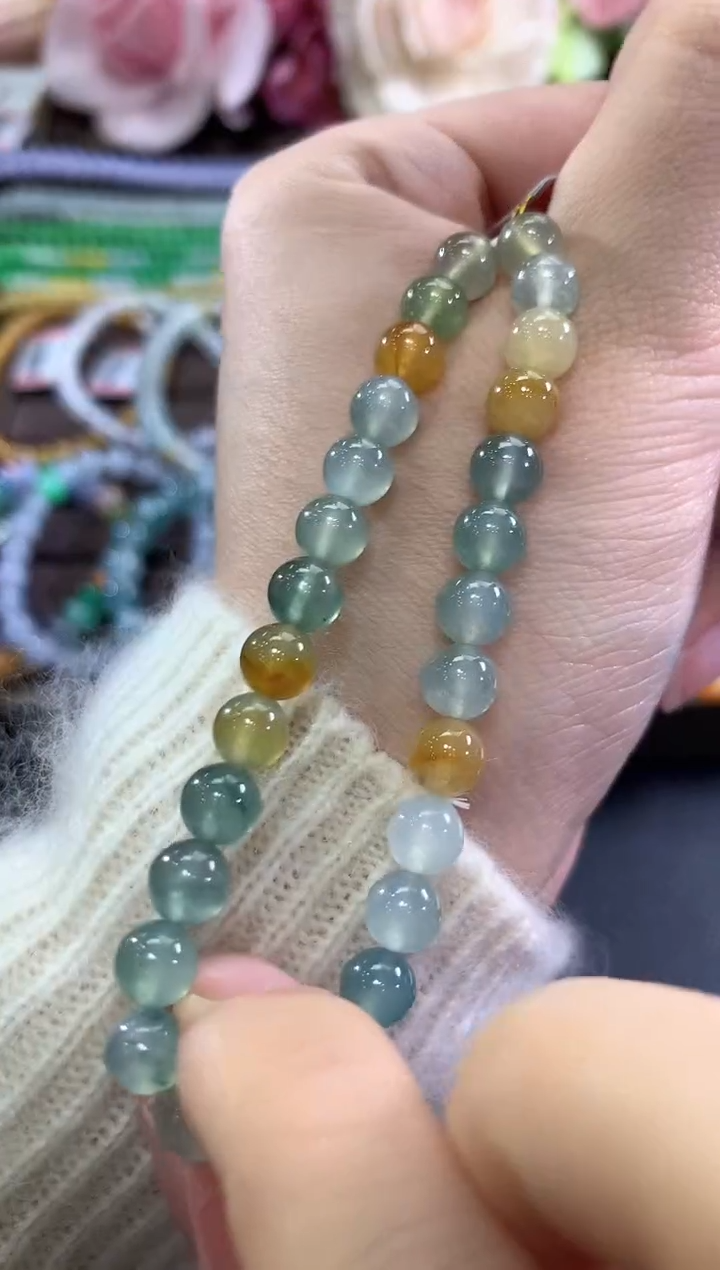 未镶嵌手串翡翠c105    