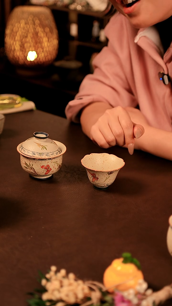 【闪购商品】闪购冲冲冲 青花蝴蝶兰花4杯