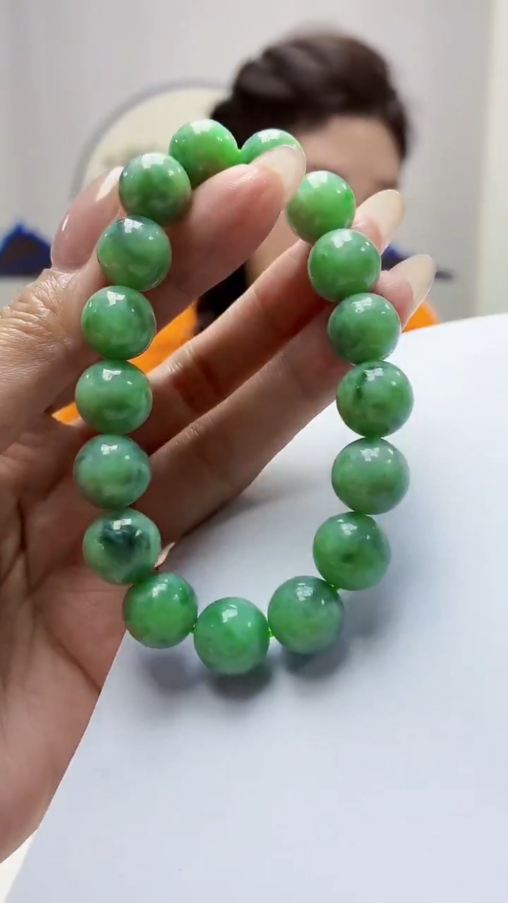 未镶嵌定制翡翠4829MM-毛货手串79