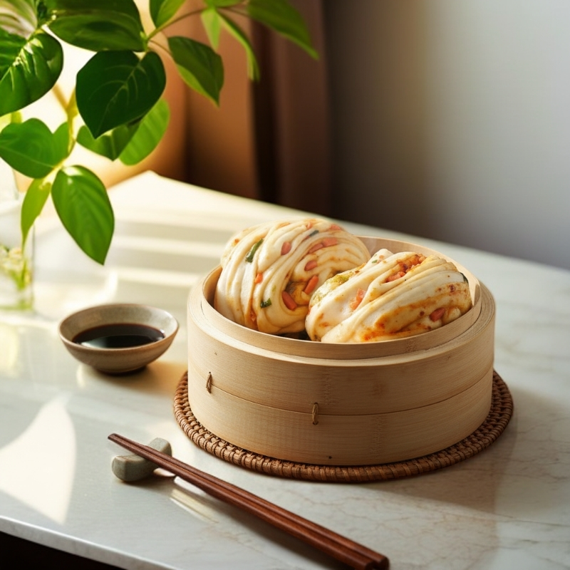 4鲜美手工火腿大花卷速食面食纯手工冻半成品早餐