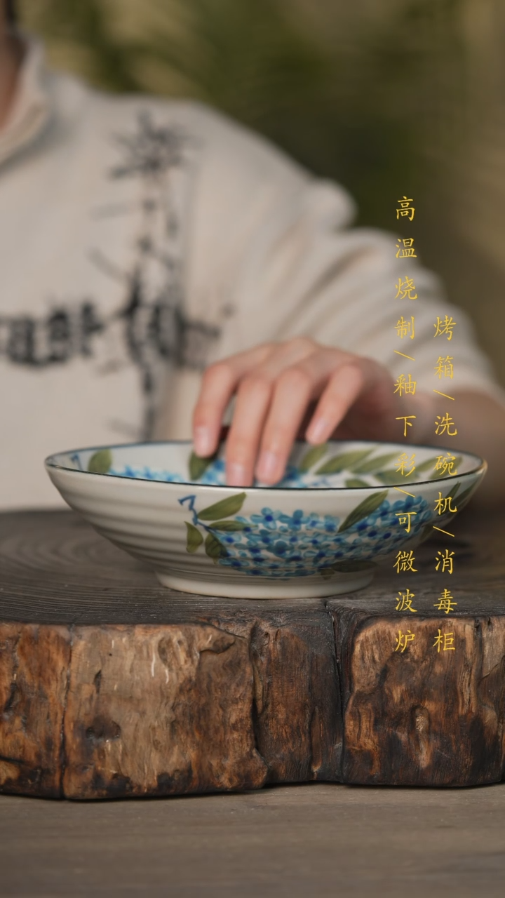 【闪购商品】碗景德镇高温釉下彩可微波烤箱洗碗机