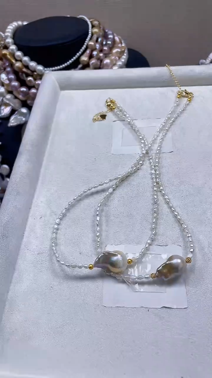 未镶嵌项链淡水珍珠【纯恬饰品】（多样性发货发一）