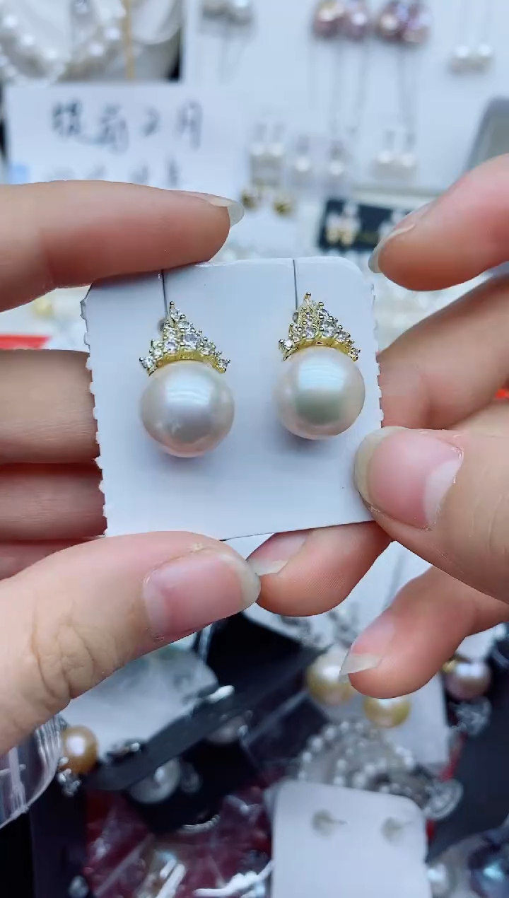 未镶嵌耳饰淡水珍珠耳钉