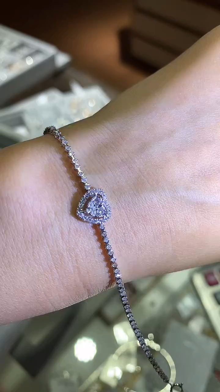 【闪购商品】钻石手链18K金镶嵌钻石手链