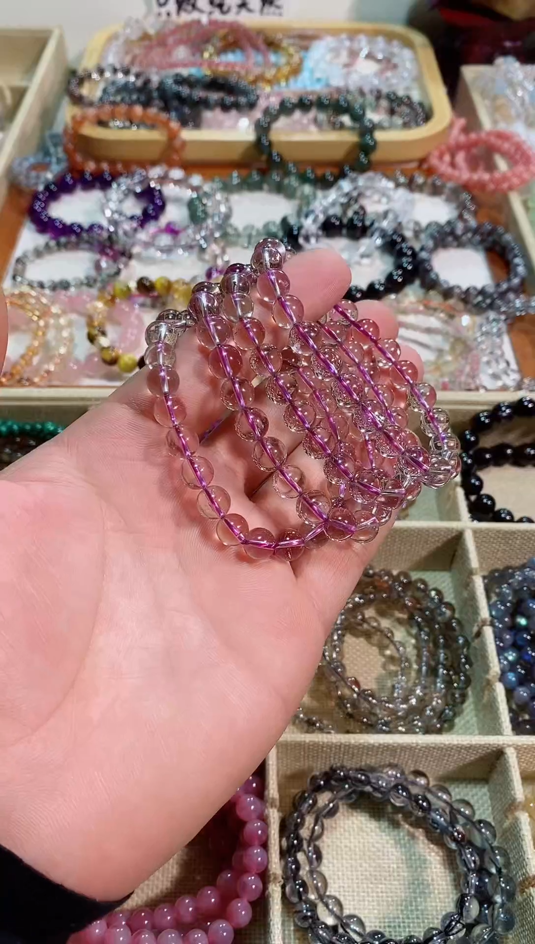 【闪购商品】水晶手链未镶嵌紫黄晶9M+ （多样性发其一）