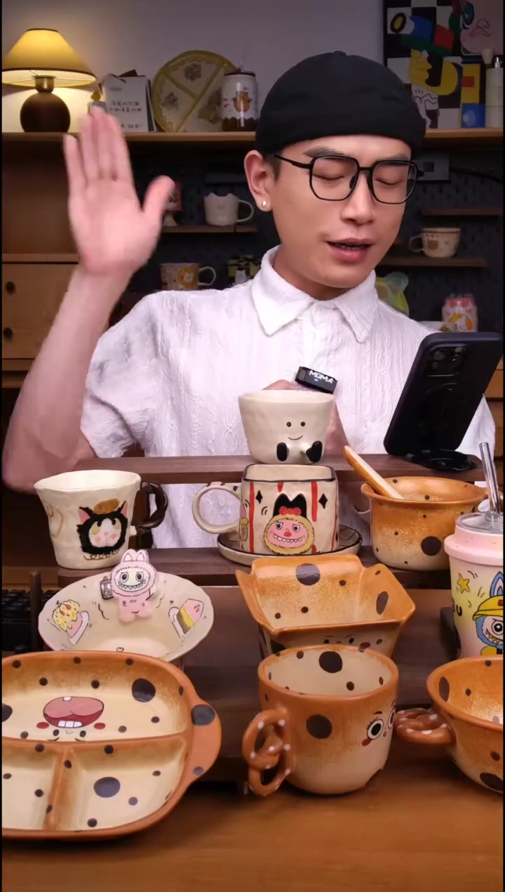 杯子景德镇可爱设计师款陶瓷