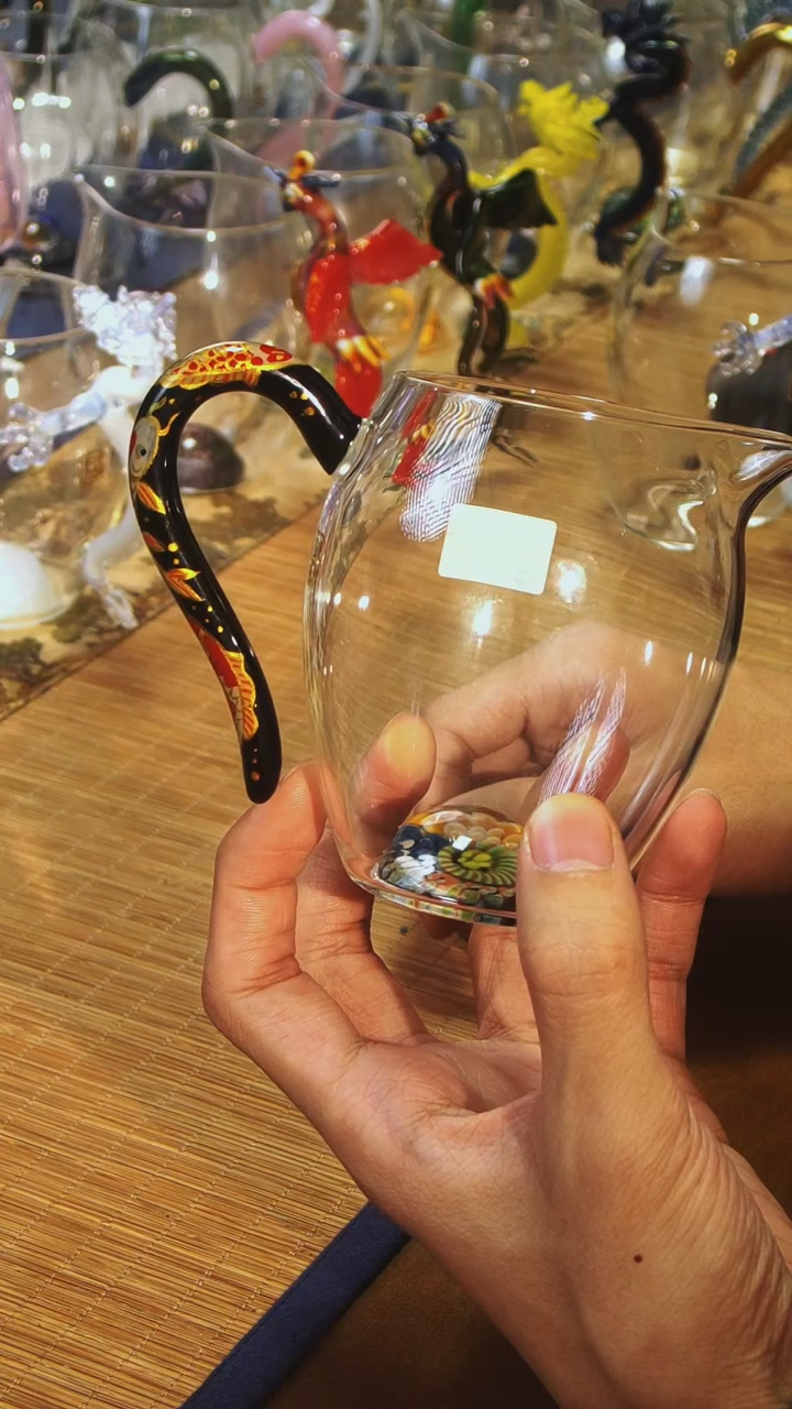 【闪购商品】海葵黑底云鱼大漆晶焱金标