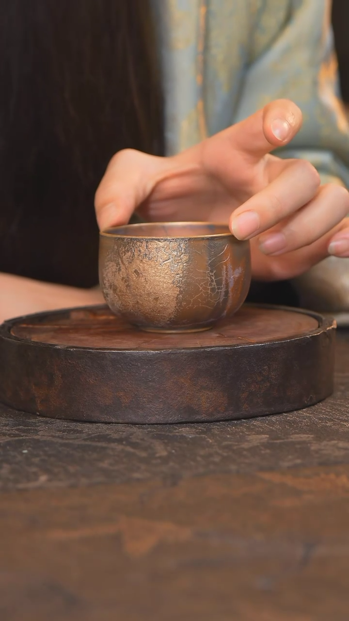 【闪购商品】杯73柴房陶瓷 窑宝火纹杯