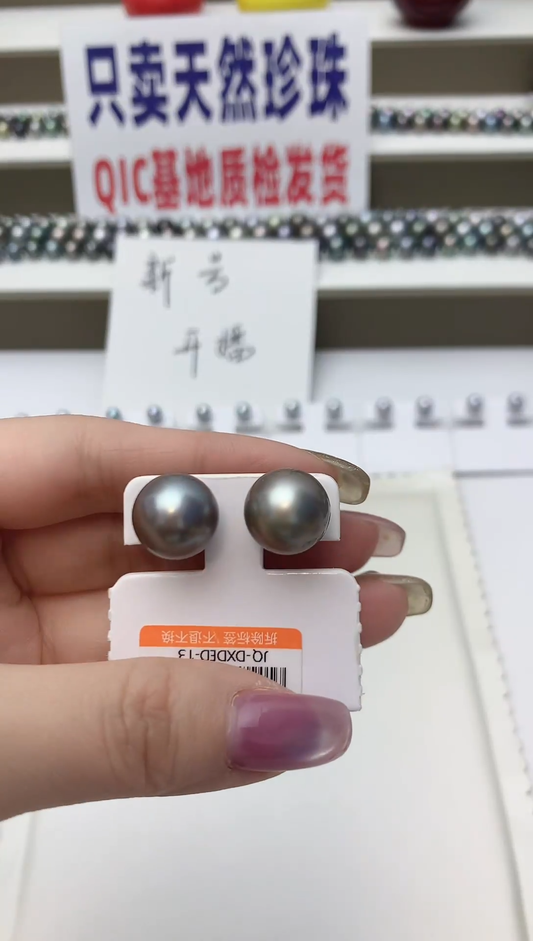 18K金镶嵌耳饰海水珍珠S16