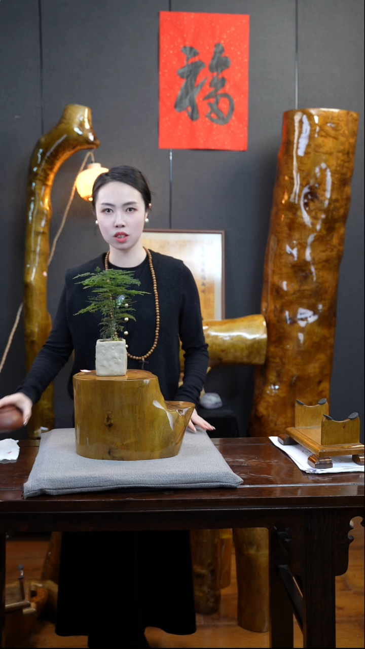 【闪购商品】金丝楠金丝楠木灯架