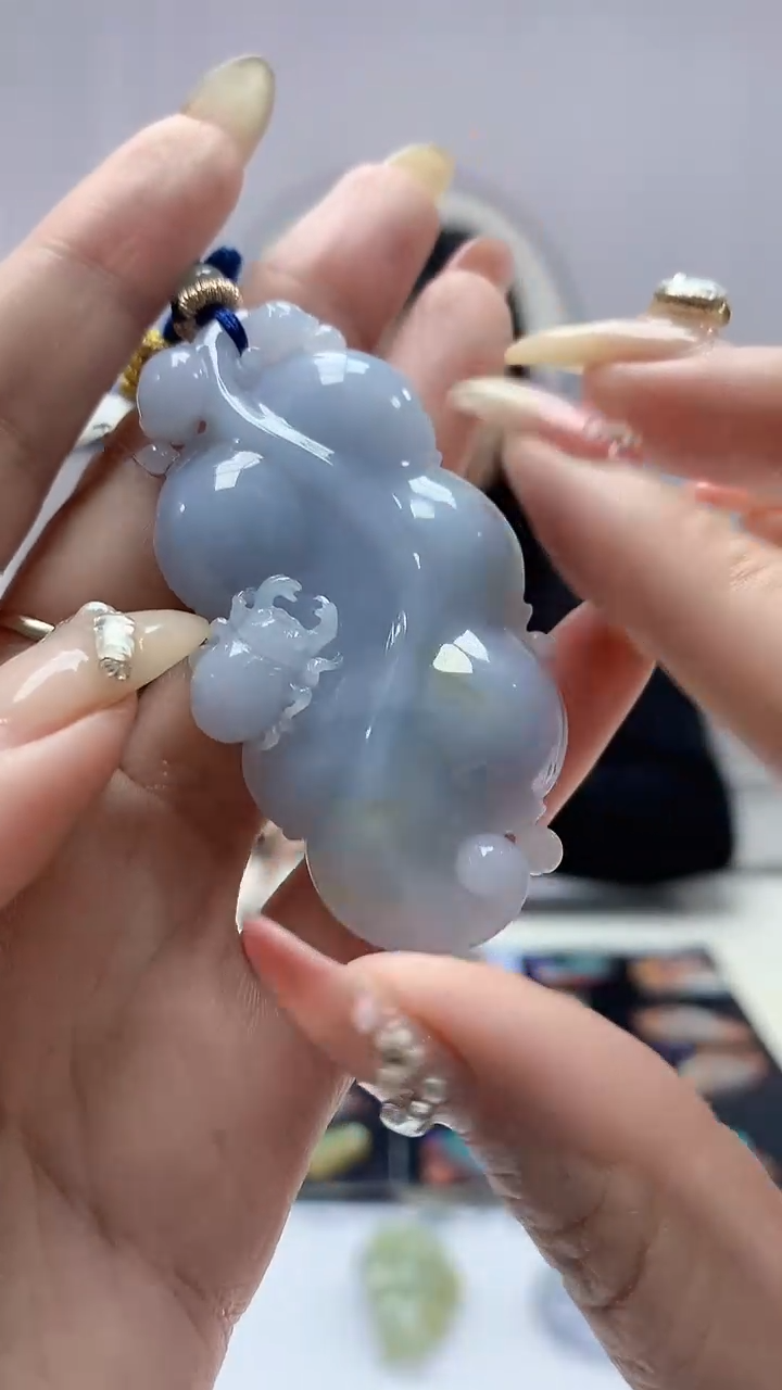 【闪购商品】定制翡翠未镶嵌0405DD-毛货挂件55