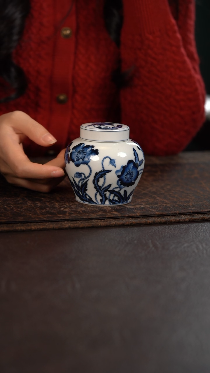 【闪购商品】杯洪印慕明虞美人小茶叶罐