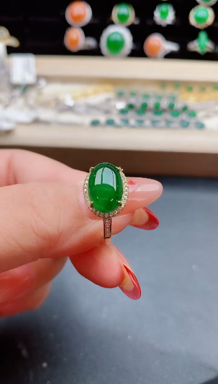 【闪购商品】翡翠戒指银S925镶嵌5080550