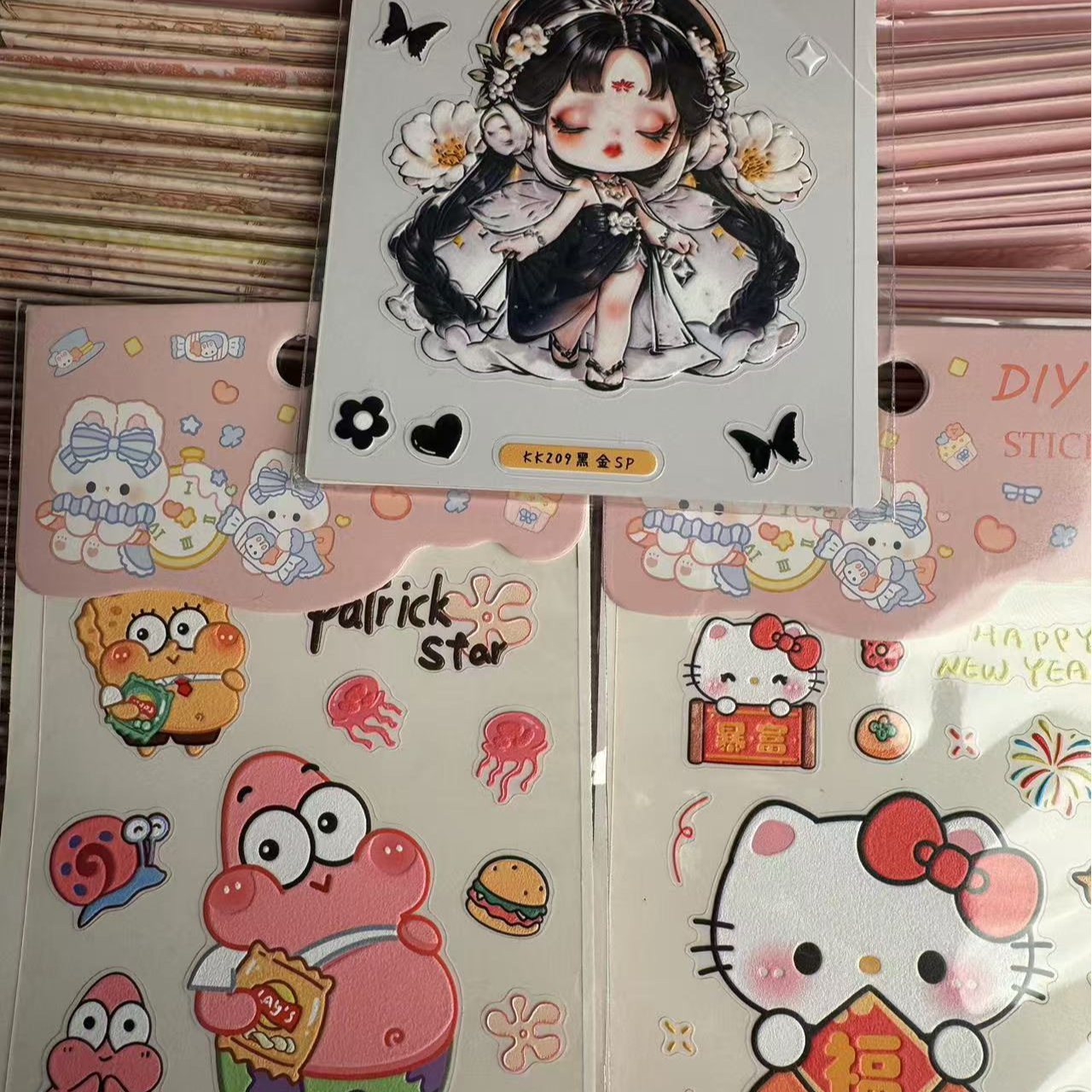 5D浮雕贴纸专场diy美甲手帐卡通贴纸混装