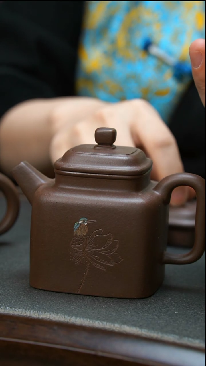 【闪购商品】紫砂茶壶翠鸟四方壶
