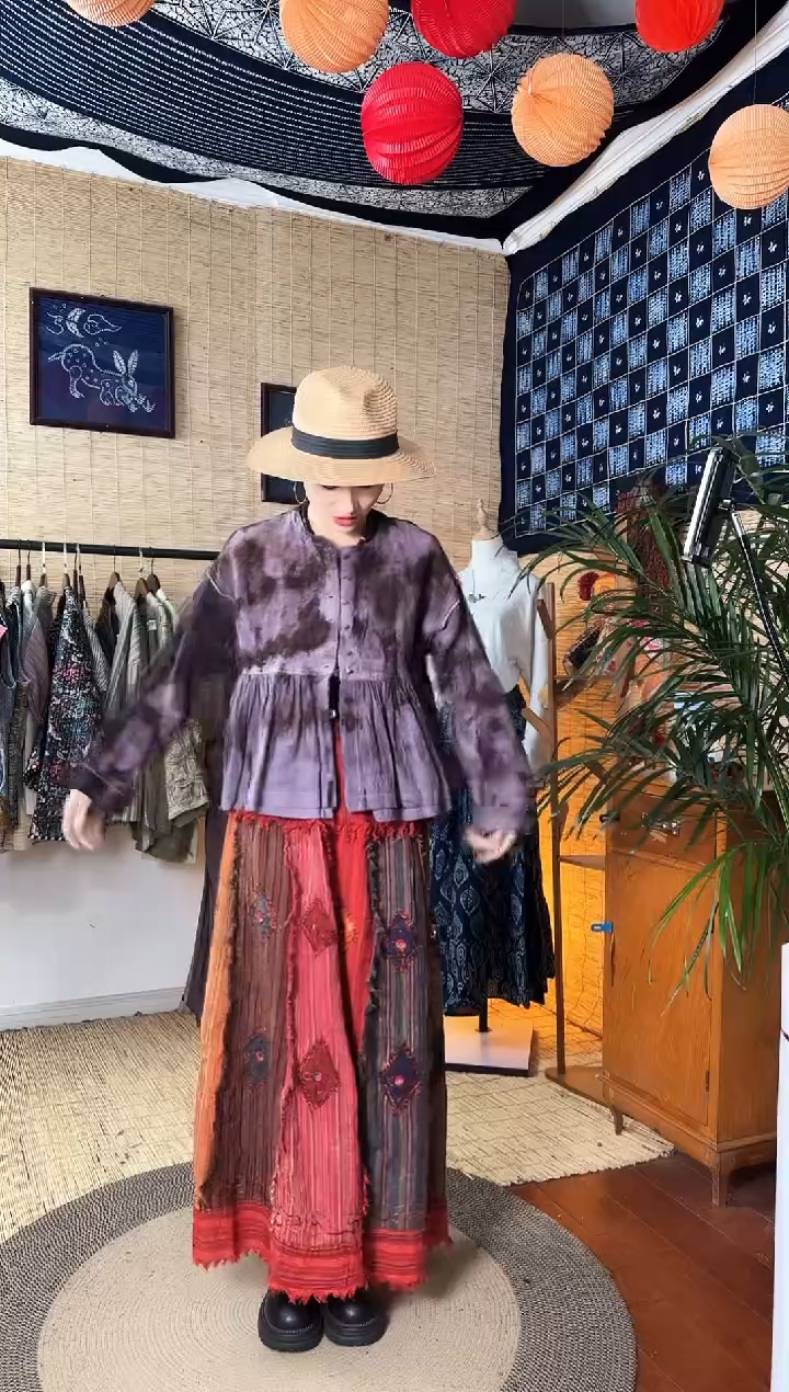 【闪购商品】设计师款紫麻外套