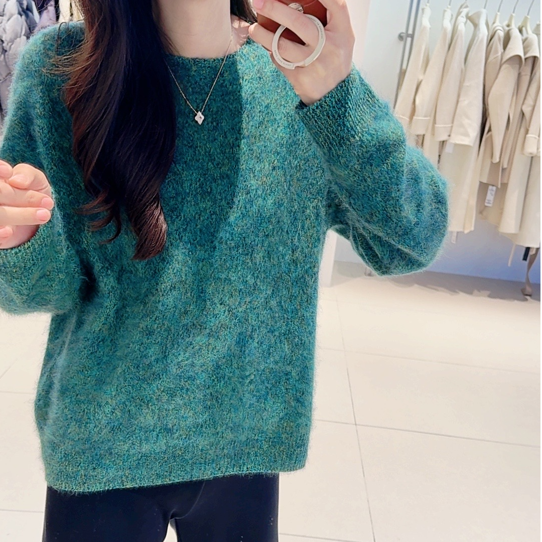 针织衫-1116时尚柔软圆领保暖长袖